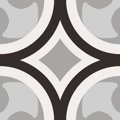 Feinsteinzeug mit Zementoptik 20x20 cm - Patchwork B&W 01, Ceramica Sant'Agostino