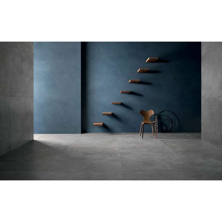 Feinsteinzeug mit Zementoptik Concrete Dark 120x120 - Set, Ceramica Sant'Agostino