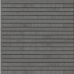 Feinsteinzeug-Mosaik in Betonoptik mit Streifen auf anthrazitfarbenem Netz 30x30cm - Cement, Casalgrande Padana