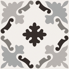 Feinsteinzeugfliese Zementoptik 20x20 cm, Modell 03 - Patchwork B&W, Ceramica Sant'Agostino