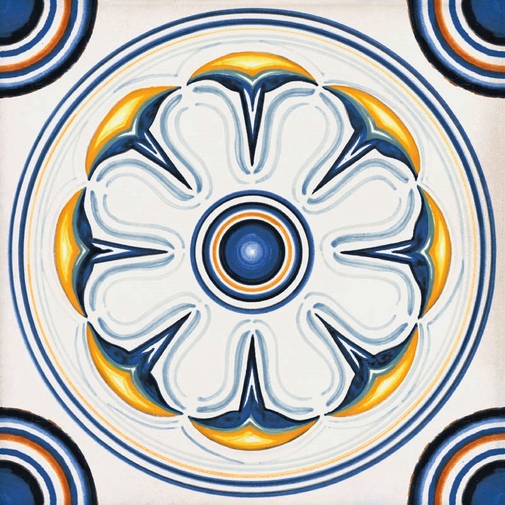 Feinsteinzeugfliesen, dekoriert auf mattem Untergrund, gemischte Dekore 20x20 cm, Sole Mix Mat - Vita, Ceramica Sant'Agostino