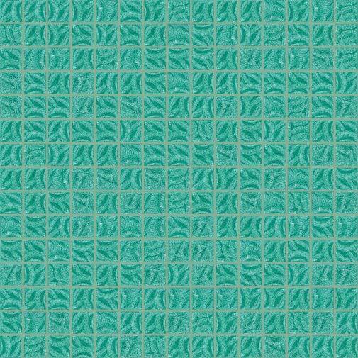 FL42 aquamarinfarbenes Glaspastenmosaik mit Montageset - Flow, Bisazza