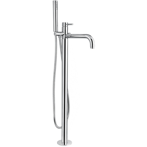 Floor standing bath mixer complete with diverter, spout and hand shower - Kobuk, Bugnatese