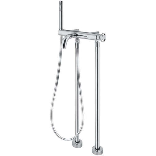 Floor standing bathtub set, spout, diverter and hand shower Millenovecinquanta 4602P Bugnatese