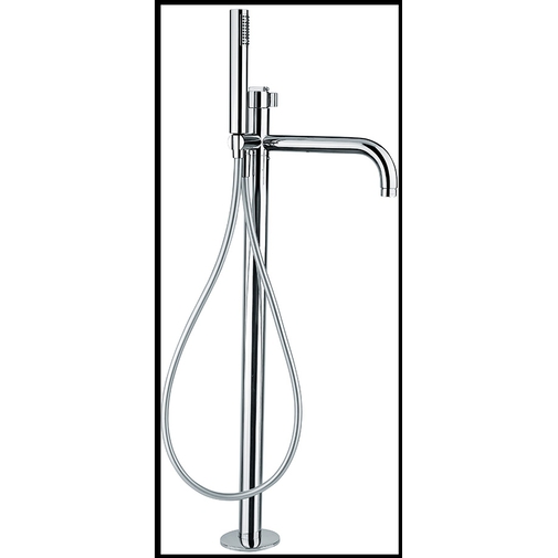 Floor standing thermostatic bath mixer: spout, hand shower - Kobuk, Rubinetteria Bugnatese