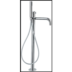 Floor standing thermostatic bath mixer: spout, hand shower - Kobuk, Rubinetteria Bugnatese