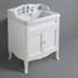 Floor standing unit with retro style straight doors for white AR834 washbasin - Arcade, Simas