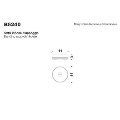 Free standing soap dish in white ceramic and chromed finishes - Nordic, Colombo Design