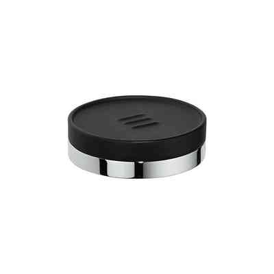 Free standing soap holder in black ceramic and chromed finishes - Nordic, Colombo Design