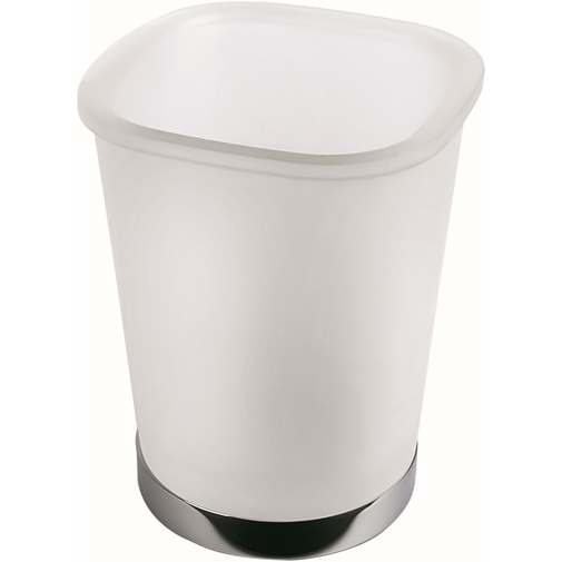 Free standing tumbler holder in opaque chromed glass - Alizè, Colombo Design