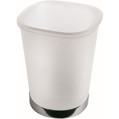 Free standing tumbler holder in opaque chromed glass - Alizè, Colombo Design