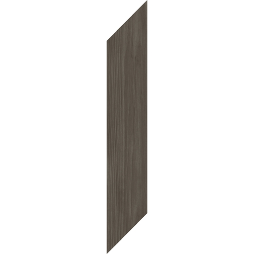 French herringbone wood effect porcelain stoneware (45° spine), Chevron Wood Dark, 9,4x49 cm - Shade, Ceramica Sant'Agostino