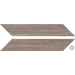 French herringbone wood effect porcelain stoneware (45° spine), Chevron Wood Taupe, 9,4x49 cm - Shade, Ceramica Sant'Agostino