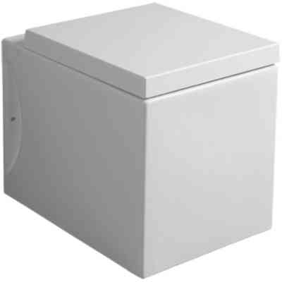 Frozen modern style square floor vase in white ceramic, Simas