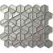 Fumè hexagonal effect glass mosaic 26x29.8 cm, for walls - Samba, Boxer