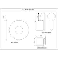 Fusion Jaquar chrome built-in shower mixer