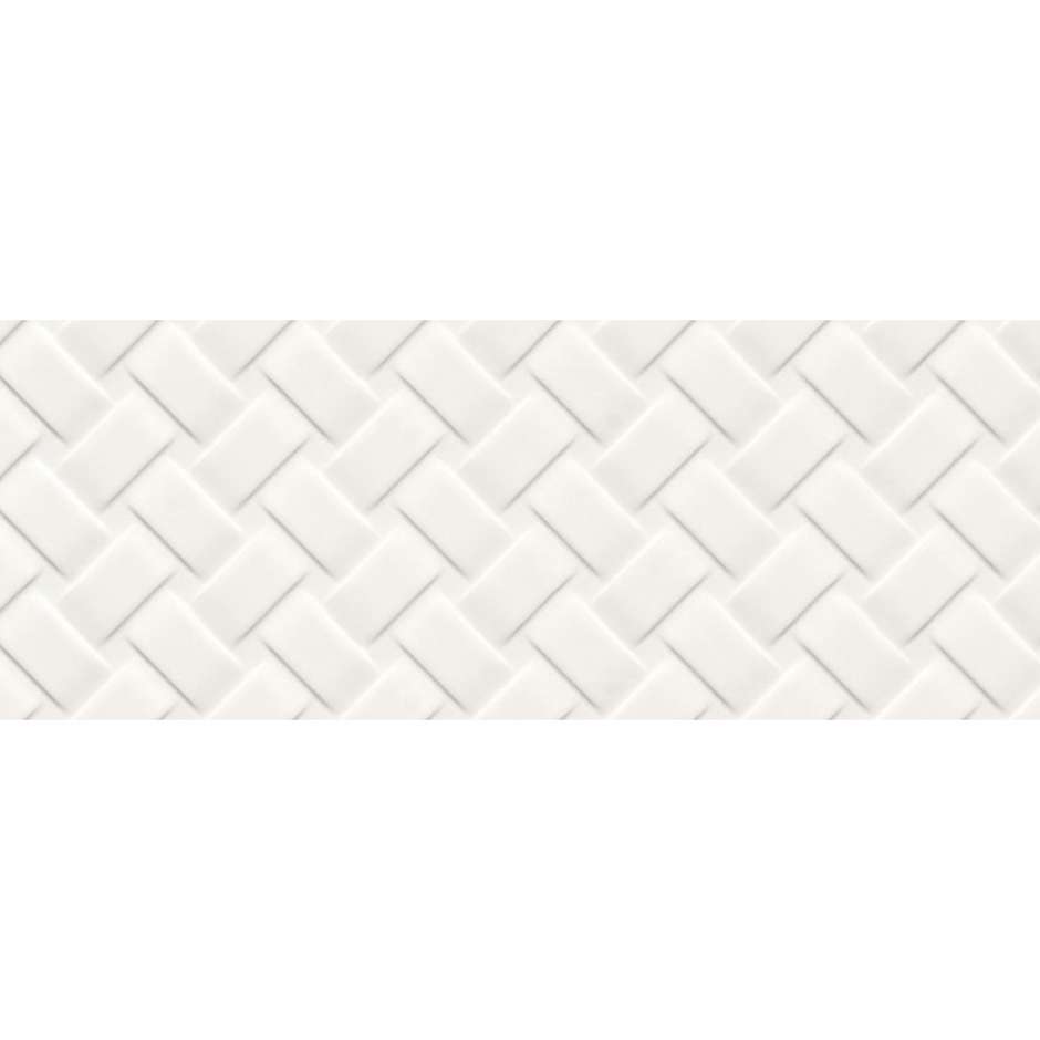Geometric relief ceramic wall tile, Metropaper 3D-02, 25x75 cm - Metrochic, Sant'Agostino