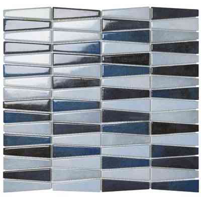 Geometrisches Mosaik aus matt lackiertem Glas, für himmelfarbene Wandfliesen 32,8x30,4 cm - Motion, Boxer