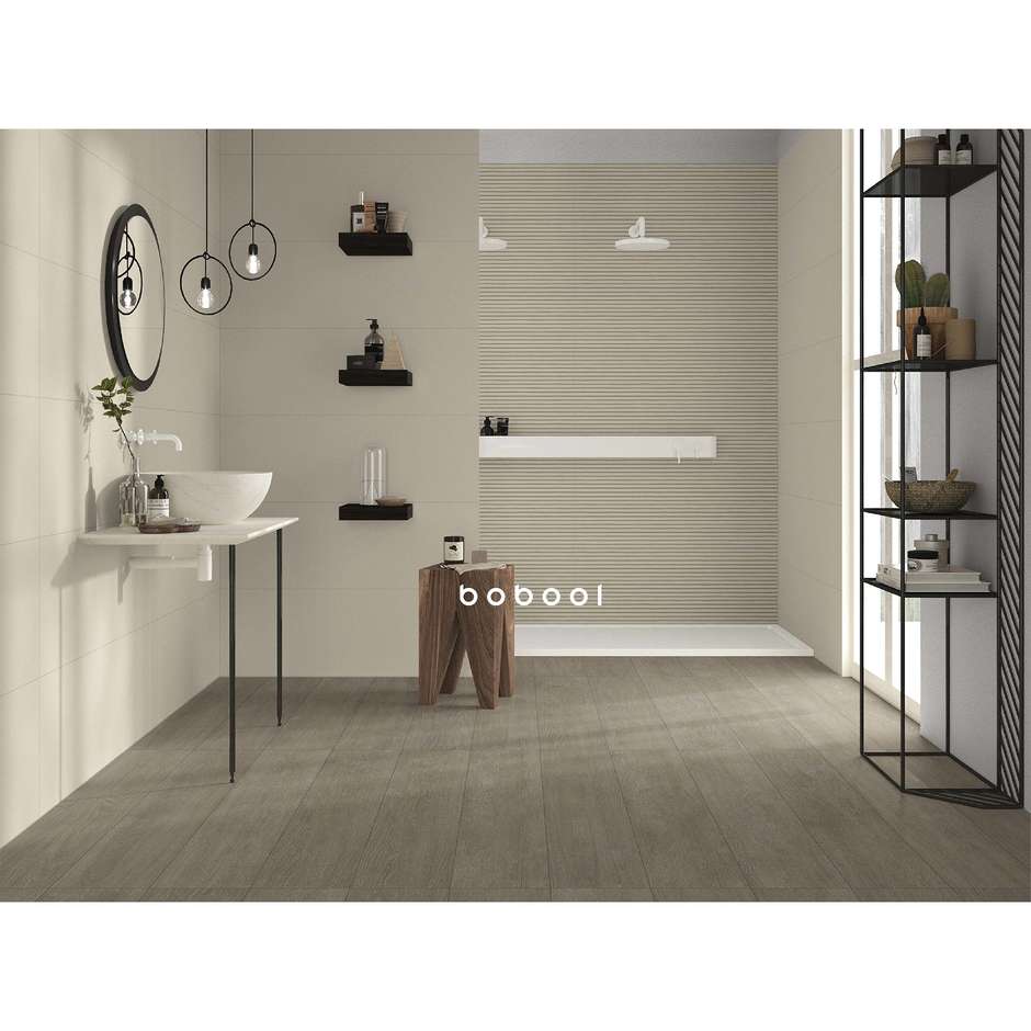 Gestreifte Wandfliese, Beige Avenue, 33,3x100 cm - Comfort G, Dom Ceramiche