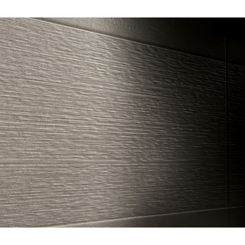 Gestreifte Wandfliese in Betonoptik, Grigio Lines, 33,3x100 cm - Concretus, Dom Ceramiche
