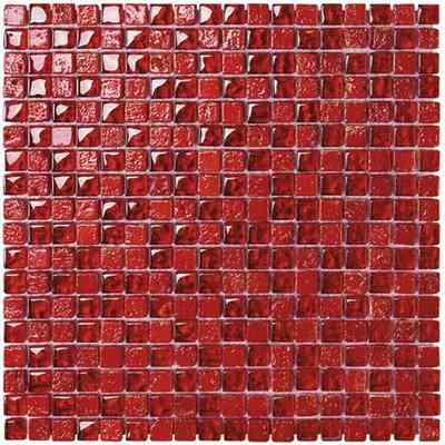 Glas- und Marmormosaik, Rot 30x30 cm, für Wände - Eldorado, Boxer