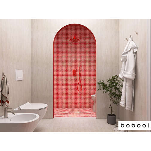 Glasmosaik auf Netz, Rot 805, 31,62x31,62 cm - Vidrepur