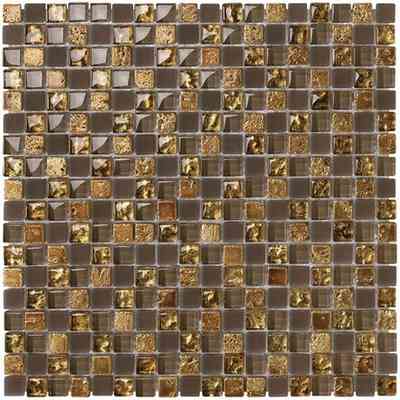 Glass and marble mosaic, Maron 30x30 cm, for walls - Eldorado, Boxer