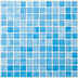 Glass mosaic on mesh, Azzurro 501, 31,62x31,62 cm - Vidrepur