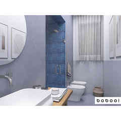 Glass mosaic on mesh, Electric blue 508, 31,62x31,62 cm - Vidrepur