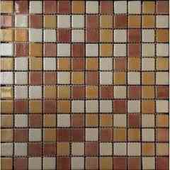 Glass mosaic on multicolored mesh, Brown, 31,62x31,62 cm - Vidrepur