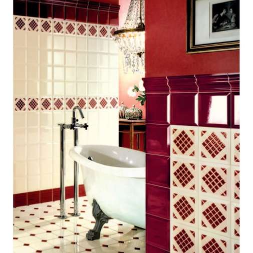 Glossy 15x15 diamond effect wall tile Champagne - Diamante, Tonalite