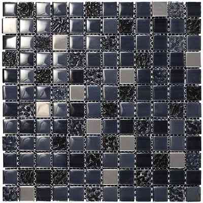 Glossy ceramic wall mosaic with metallic effect, Smoke 30x30 cm - Samarcanda, Boxer