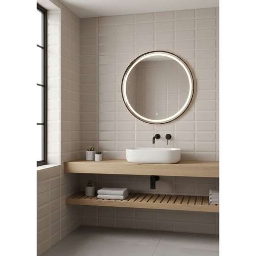 Glossy diamond-effect wall tile, Gris Plata 10x20 cm - Bissel, Mainzu