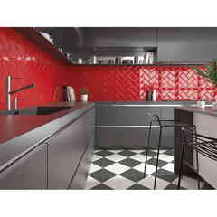 Glossy diamond-effect wall tile, Rubi 10x20 cm - Bissel, Mainzu
