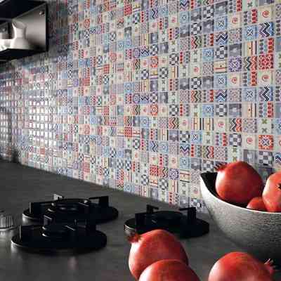 Glossy glass mosaic with multicolor cement effect, Fireworks 29x29 cm - Challenger, Boxer