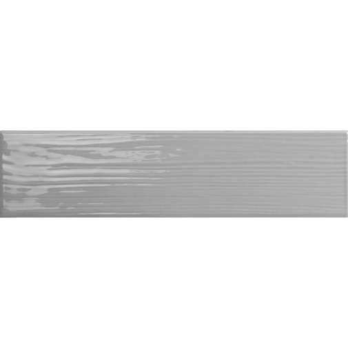 Glossy porcelain stoneware for wall tiles, striped effect 10x40 Gray - Paintboard, Tonalite