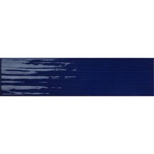 Glossy, striped effect porcelain stoneware, 10x40 Blu - Paintboard, Tonalite