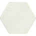 Glossy wall tile 15.3x17.5 hexagonal shape Relief Decoration White - Exabright, Tonalite