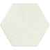 Glossy wall tile 15.3x17.5 hexagonal shape Relief Decoration White - Exabright, Tonalite