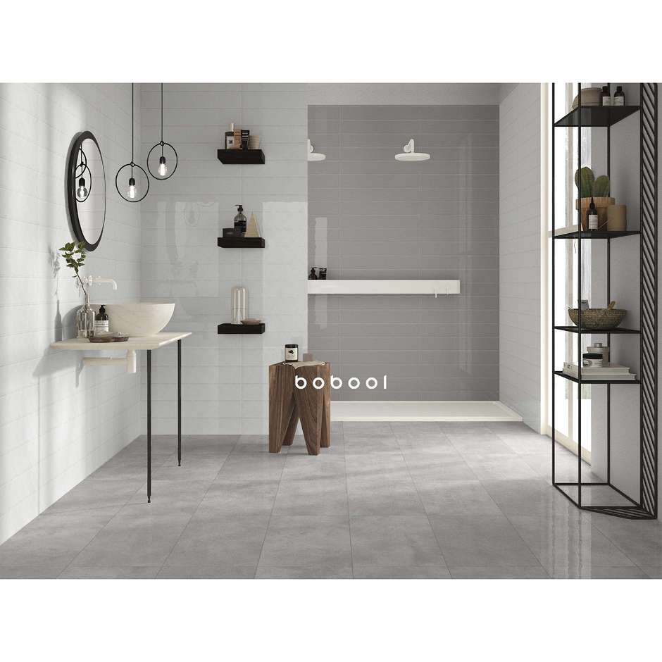 Glossy wall tile, Tin 10x60 cm - Smooth, Dom Ceramiche