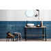 Glossy wavy effect wall tile, White, 20x50 cm - Aria, Dom Ceramiche