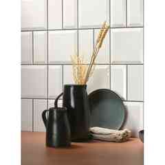 Glossy white diamond-cut wall tile, 15x15 cm - Talco CeSi