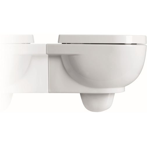 Glossy white light and compact design suspended toilet - E-Line, Simas