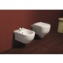 Glossy white light and compact design suspended toilet - E-Line, Simas