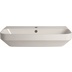 Glossy white minimal style countertop or wall-hung washbasin 80 cm - Baden Baden, Simas
