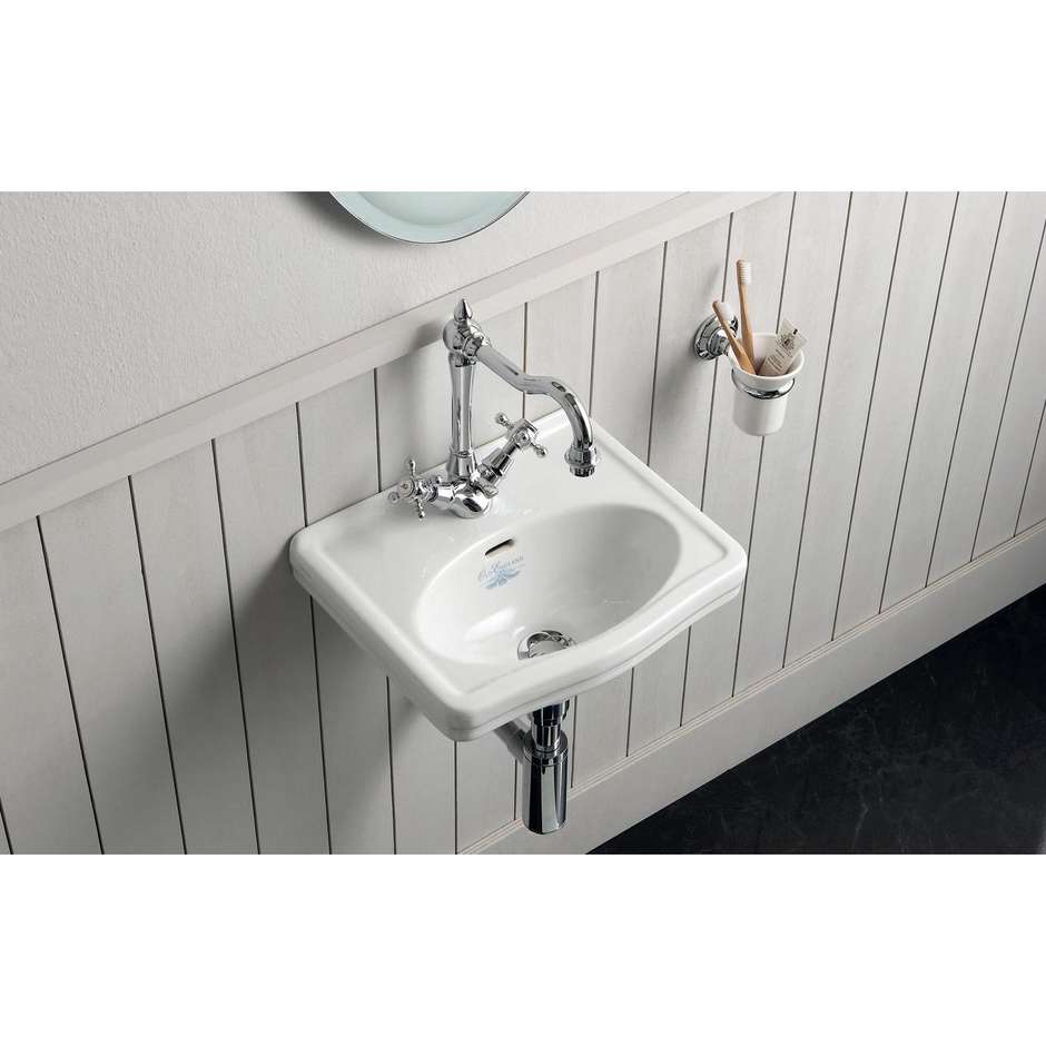 Glossy white old England style wall-hung handrinse basin 38 cm - London, Simas
