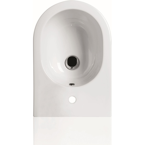 Glossy white wall-hung bidet, light and compact design - E-Line, Simas