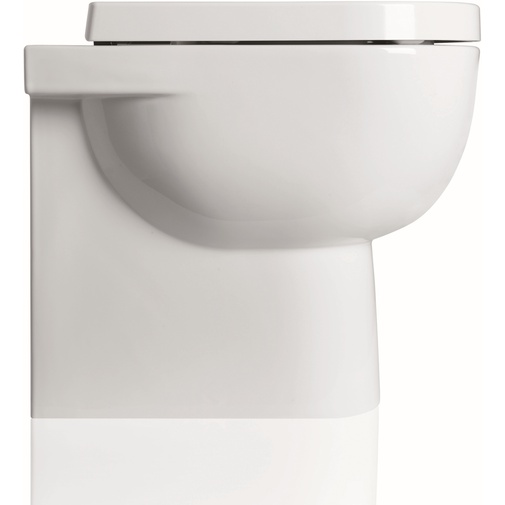 Glänzend weiße wandbündige Sanitärkeramik: Toilette, Bidet und weicher Sitz - E-Line, Simas