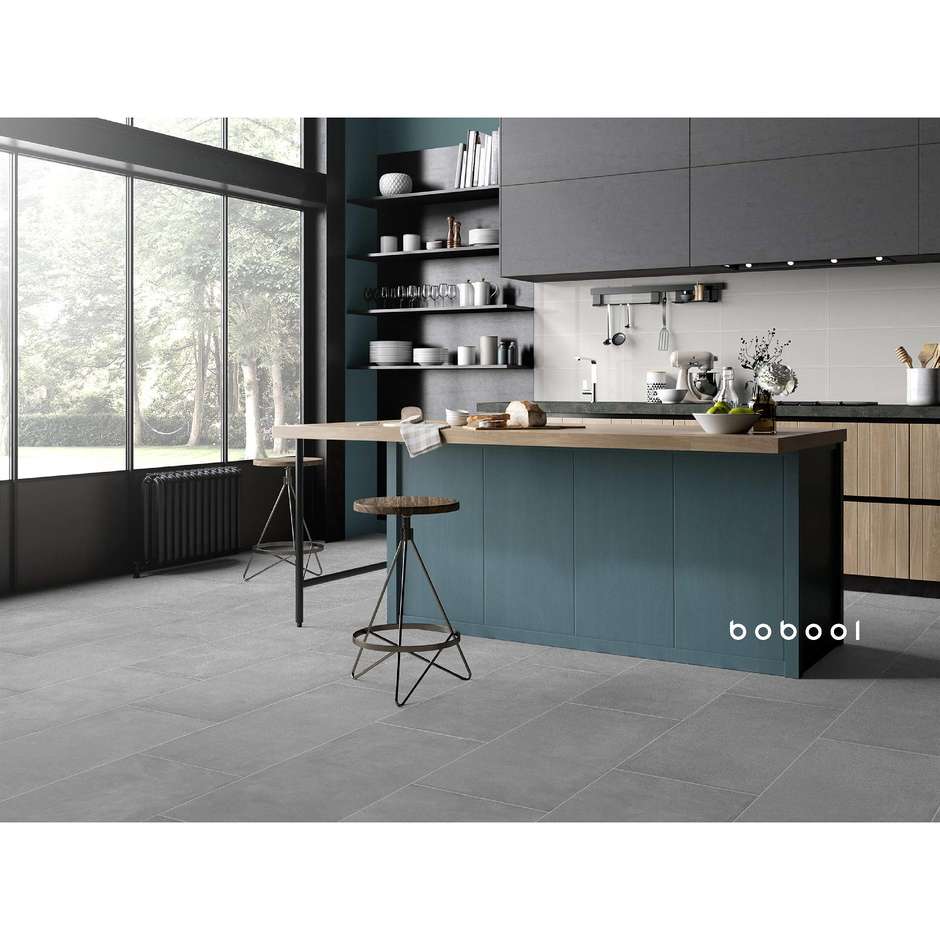 Glänzende Keramikfliese, Esche 20x60 cm - Glatt, Dom Ceramiche