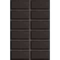 Glänzende Rautenoptik Wandfliese, Schwarz 10x20 cm - Bissel, Mainzu